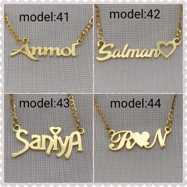 customized name pendant with chain