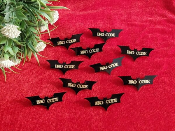 Customized Bro Code brooches for team groom