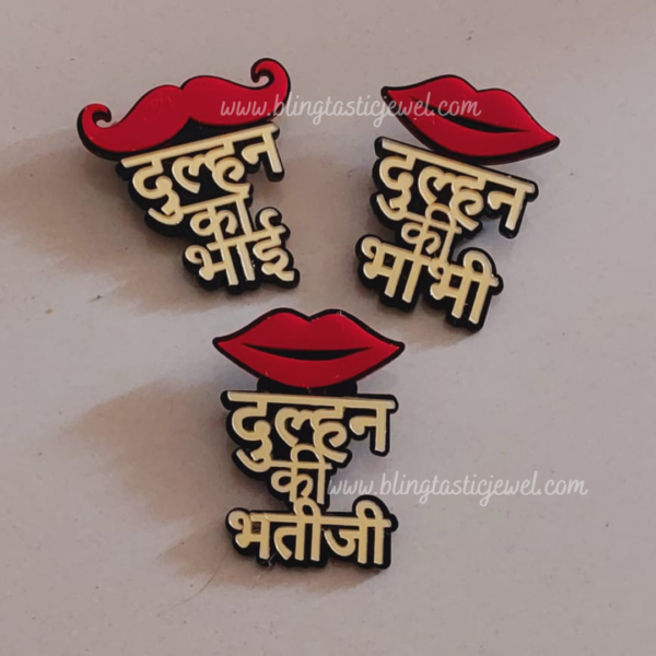 Brooches for dulhan ki bhai family