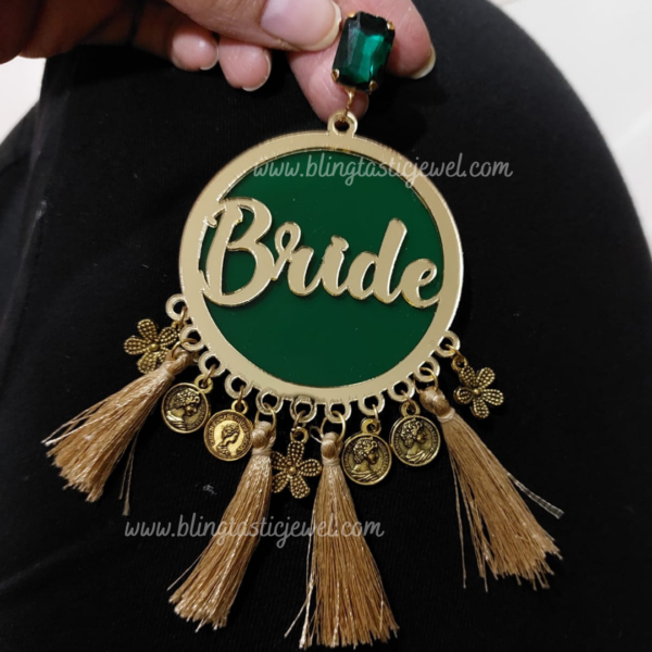 Customized dulhaniya earring with stone and tassel