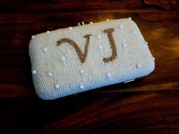 customized name pearl purse